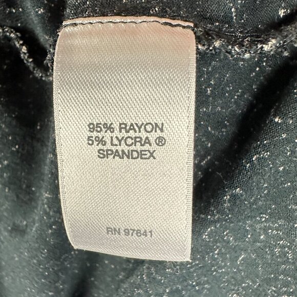 J Jill Top Womens Large Wearever Collection Back Button Up Long Sleeve Floral - Picture 6 of 9